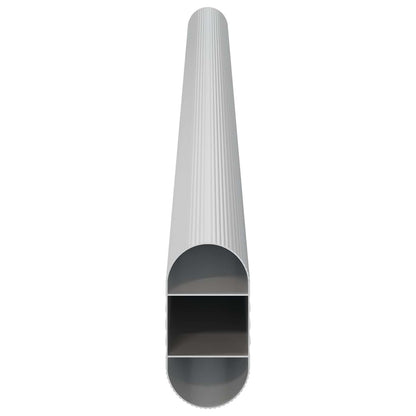 vidaXL Closet Rod 2 pcs Silver 316 x 15 x 29 mm Aluminium Alloy