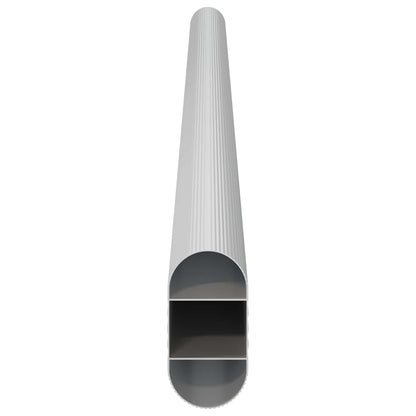 vidaXL Closet Rod 12 pcs Silver 371.5 x 15 x 29 mm Aluminium Alloy
