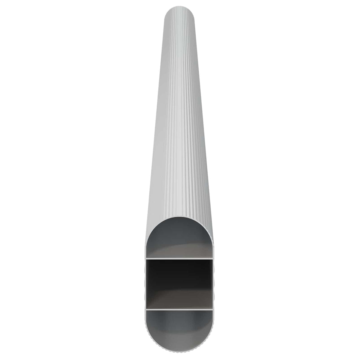 vidaXL Closet Rod 2 pcs Silver 372 x 15 x 29 mm Aluminium Alloy