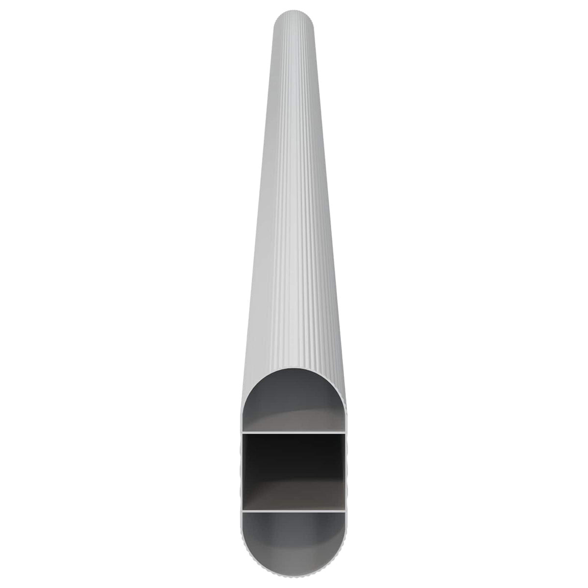 vidaXL Closet Rod 12 pcs Silver 472 x 15 x 29 mm Aluminium Alloy
