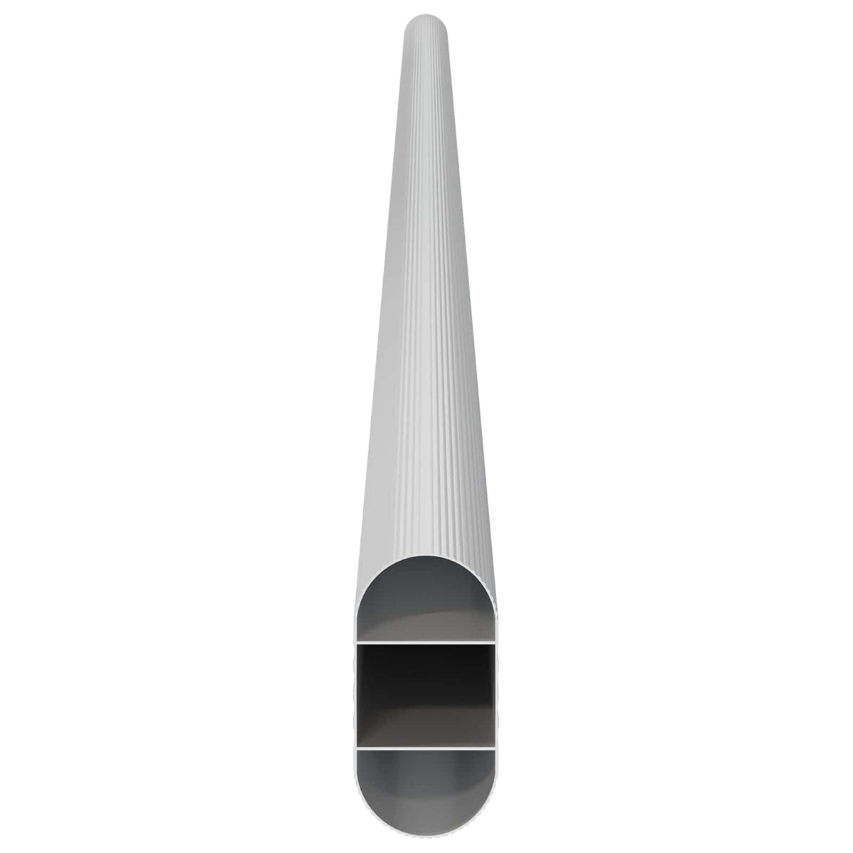 vidaXL Closet Rod 2 pcs Silver 664 x 15 x 29 mm Aluminium Alloy
