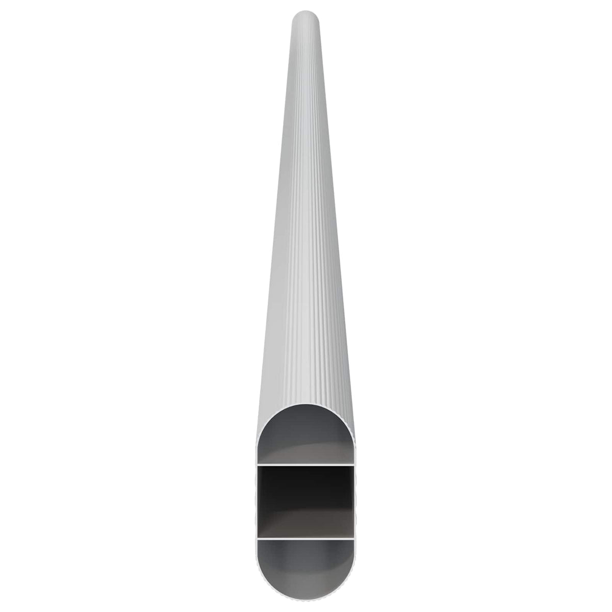 vidaXL Closet Rod 2 pcs Silver 764 x 15 x 29 mm Aluminium Alloy