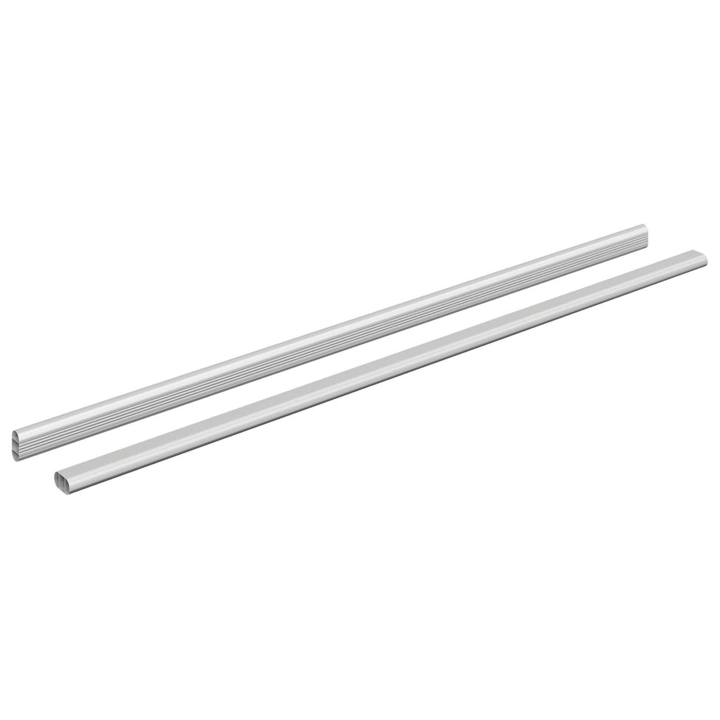 vidaXL Closet Rod 2 pcs Silver 864 x 15 x 29 mm Aluminium Alloy