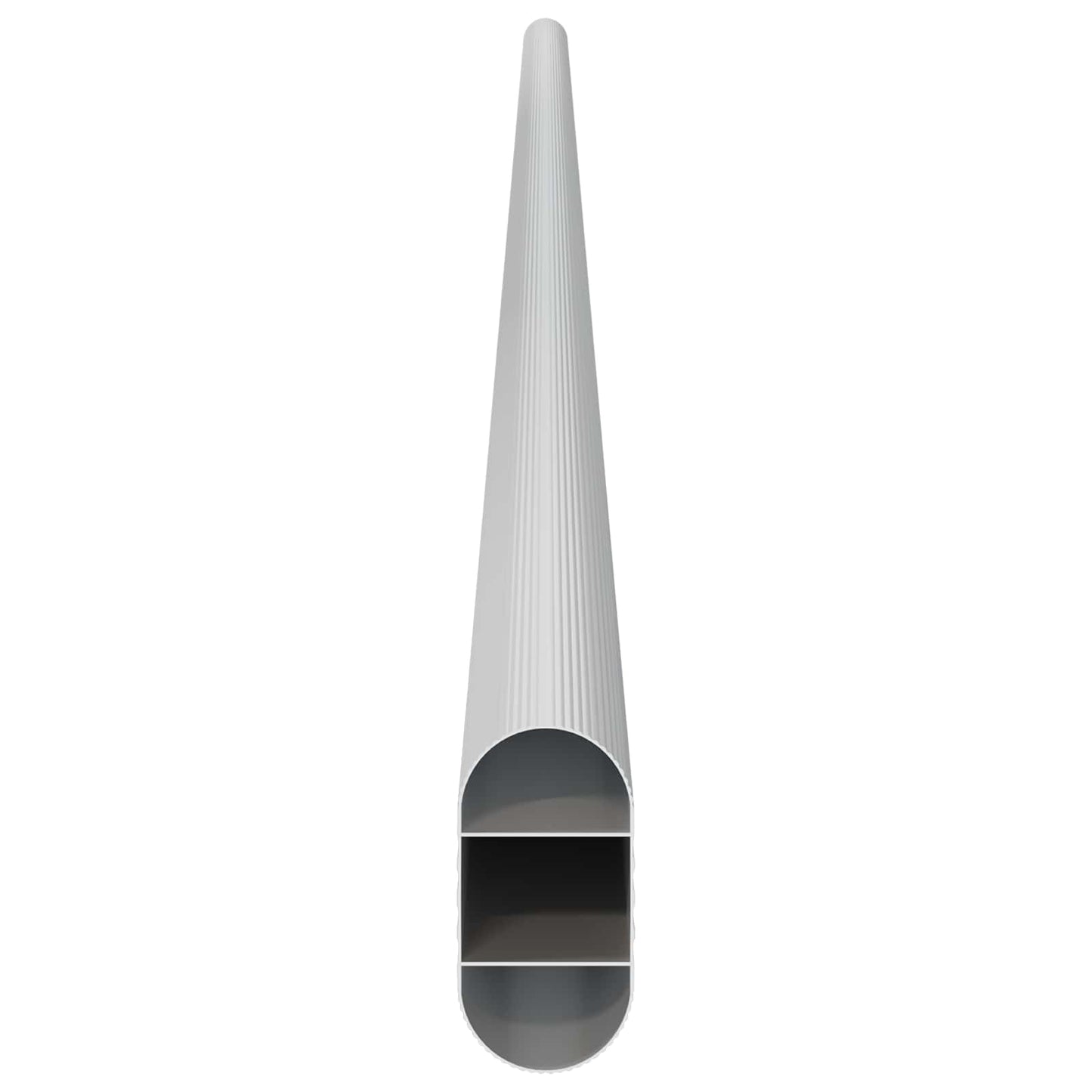 vidaXL Closet Rod 2 pcs Silver 864 x 15 x 29 mm Aluminium Alloy