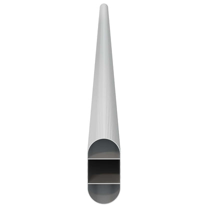 vidaXL Closet Rod 12 pcs Silver 864 x 15 x 29 mm Aluminium Alloy
