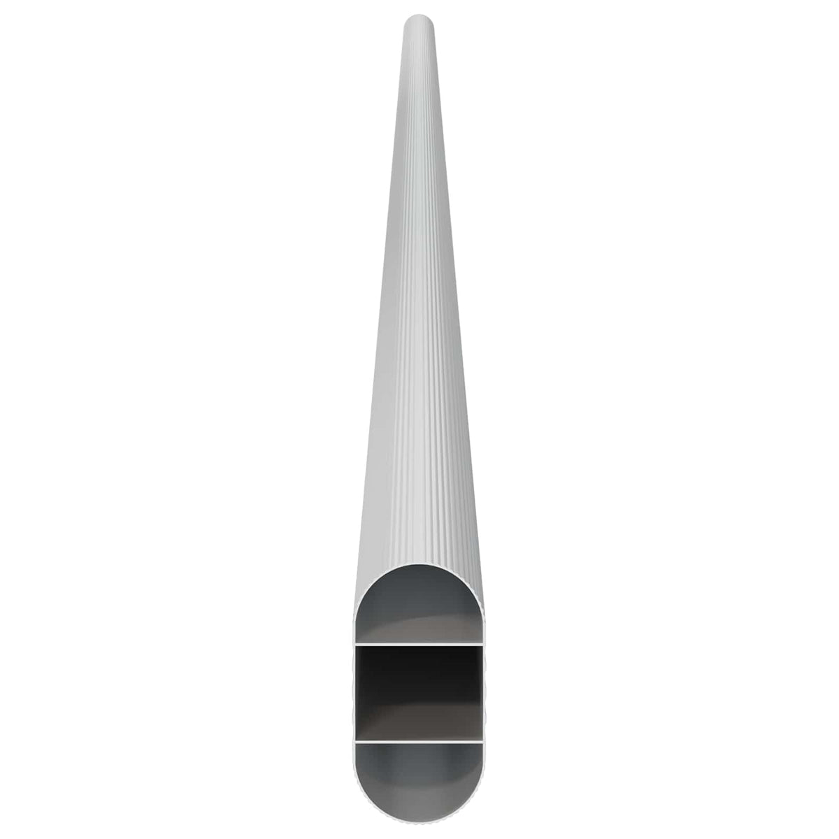 vidaXL Closet Rod 2 pcs Silver 964 x 15 x 29 mm Aluminium Alloy