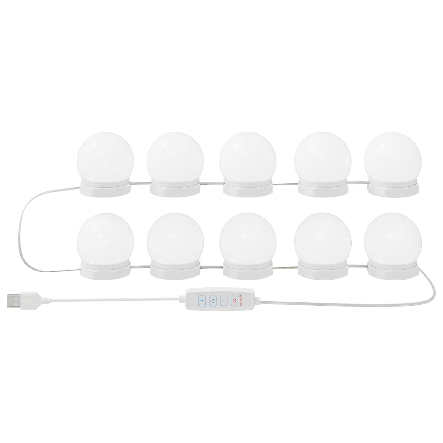 vidaXL Mirror Lights 2 pcs White 4.5 x 4.5 x 4.8 cm Plastic