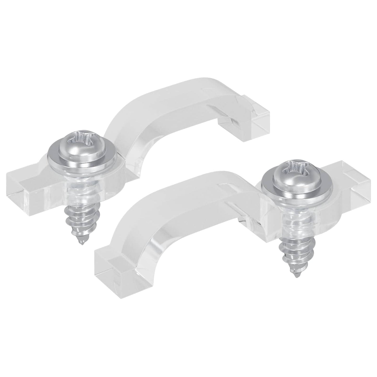 vidaXL LED Strip Clips 23.8 mm 2 pcs Transparent Plastic and Iron