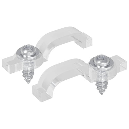 vidaXL LED Strip Clips 23.8 mm 2 pcs Transparent Plastic and Iron