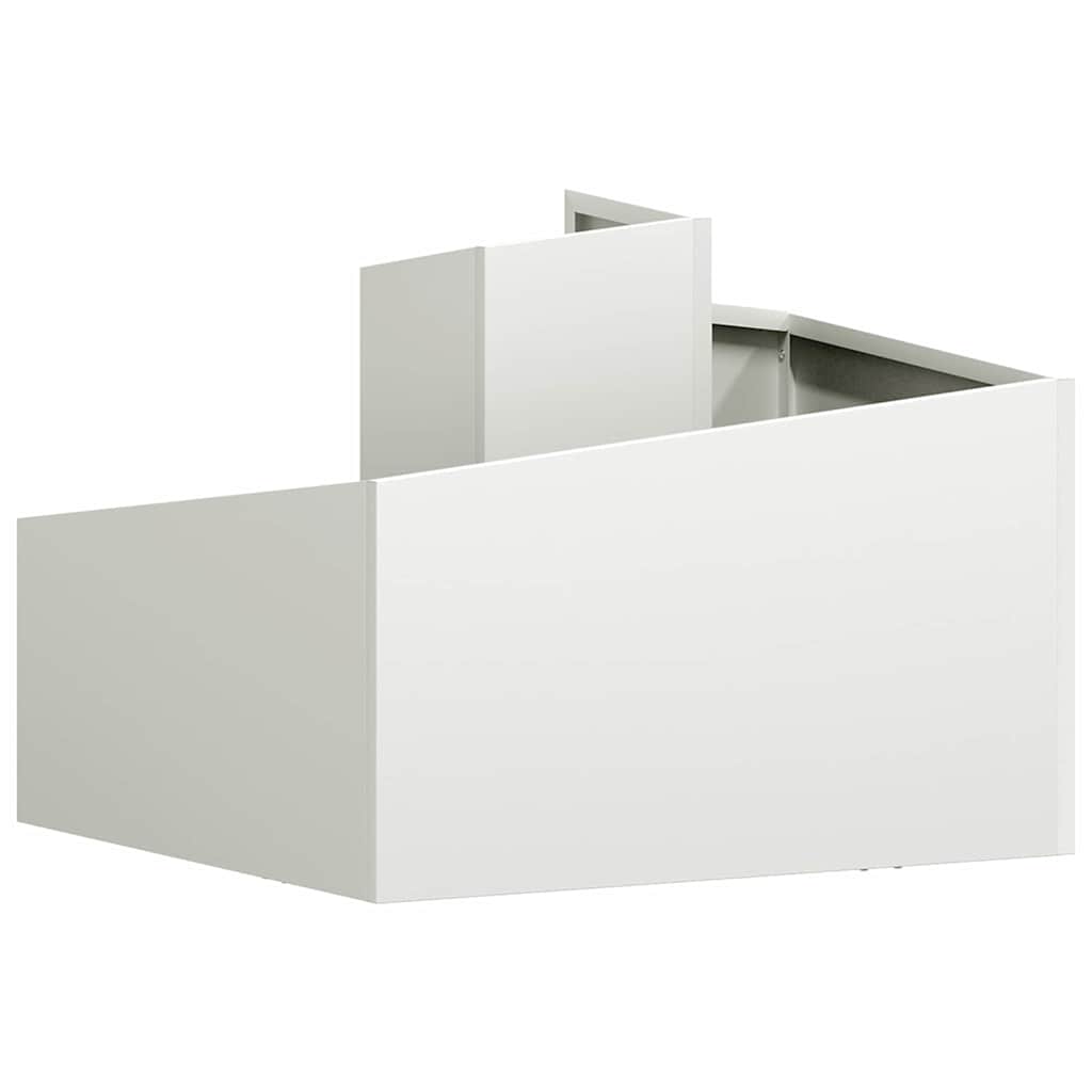vidaXL Garden Planter White 60 x 60 x 50 cm Cold-rolled Steel