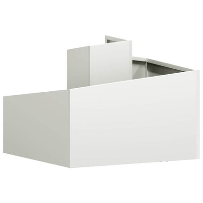 vidaXL Garden Planter White 60 x 60 x 50 cm Cold-rolled Steel