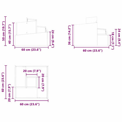 vidaXL Garden Planter White 60 x 60 x 50 cm Cold-rolled Steel