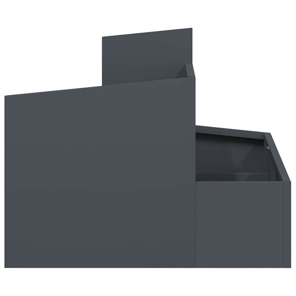 vidaXL Garden Planter Anthracite 60 x 60 x 50 cm Cold-rolled Steel