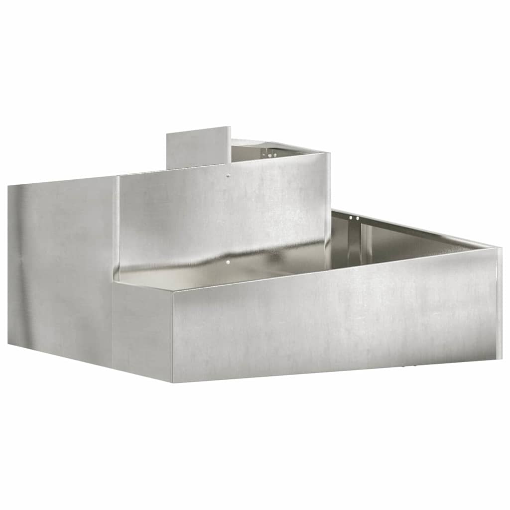vidaXL Garden Planter Silver 60 x 60 x 50 cm Stainless Steel