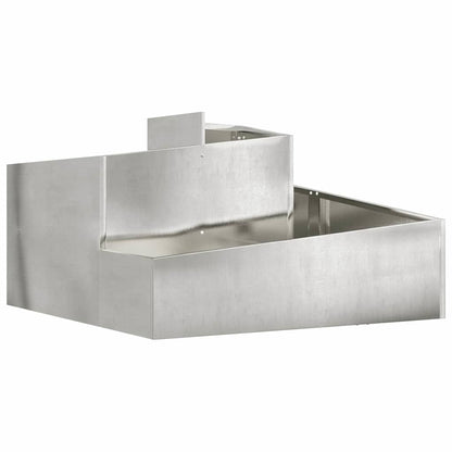 vidaXL Garden Planter Silver 60 x 60 x 50 cm Stainless Steel