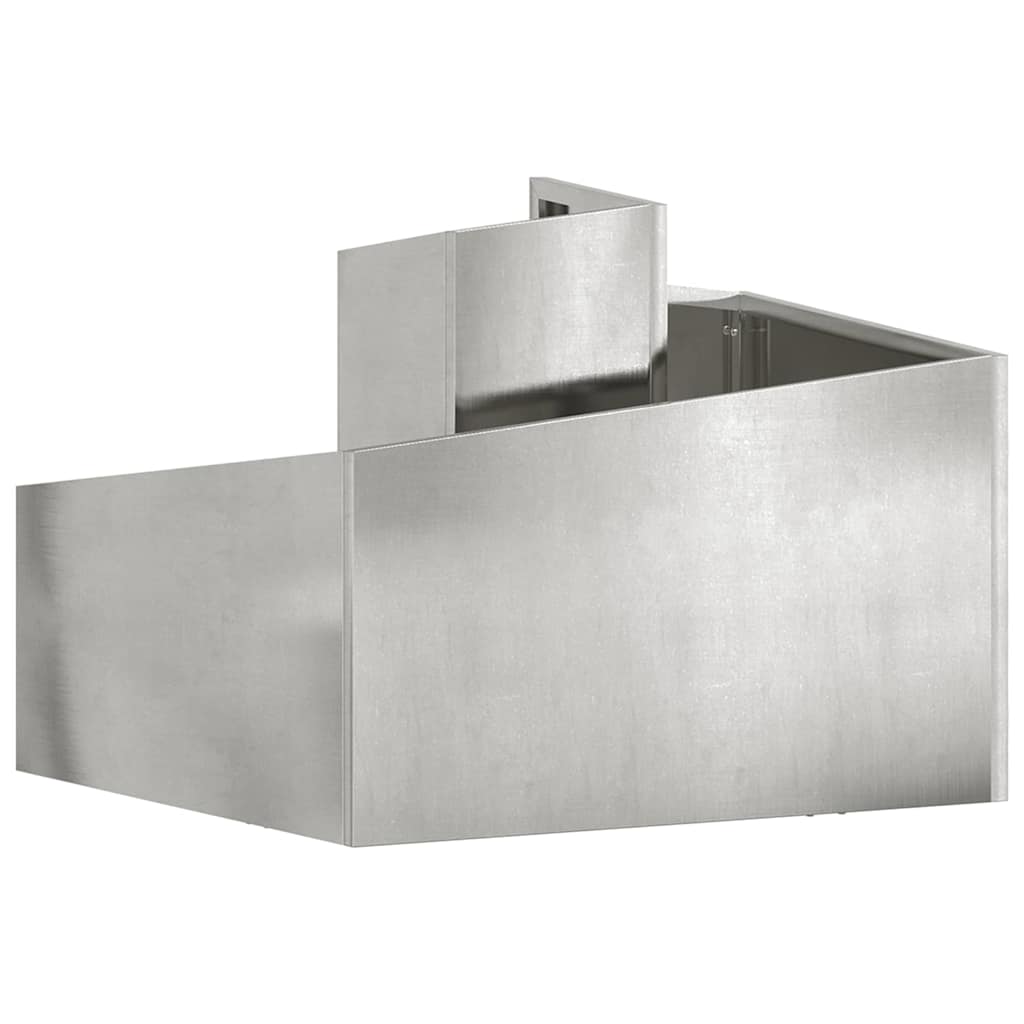 vidaXL Garden Planter Silver 60 x 60 x 50 cm Stainless Steel