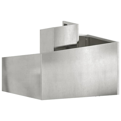 vidaXL Garden Planter Silver 60 x 60 x 50 cm Stainless Steel