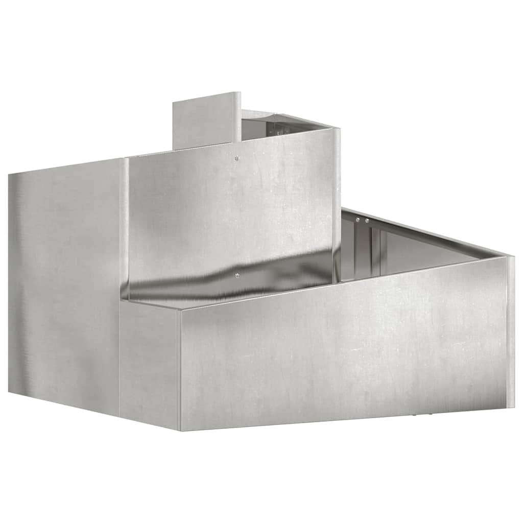 vidaXL Garden Planter Silver 60 x 60 x 50 cm Galvanised Steel