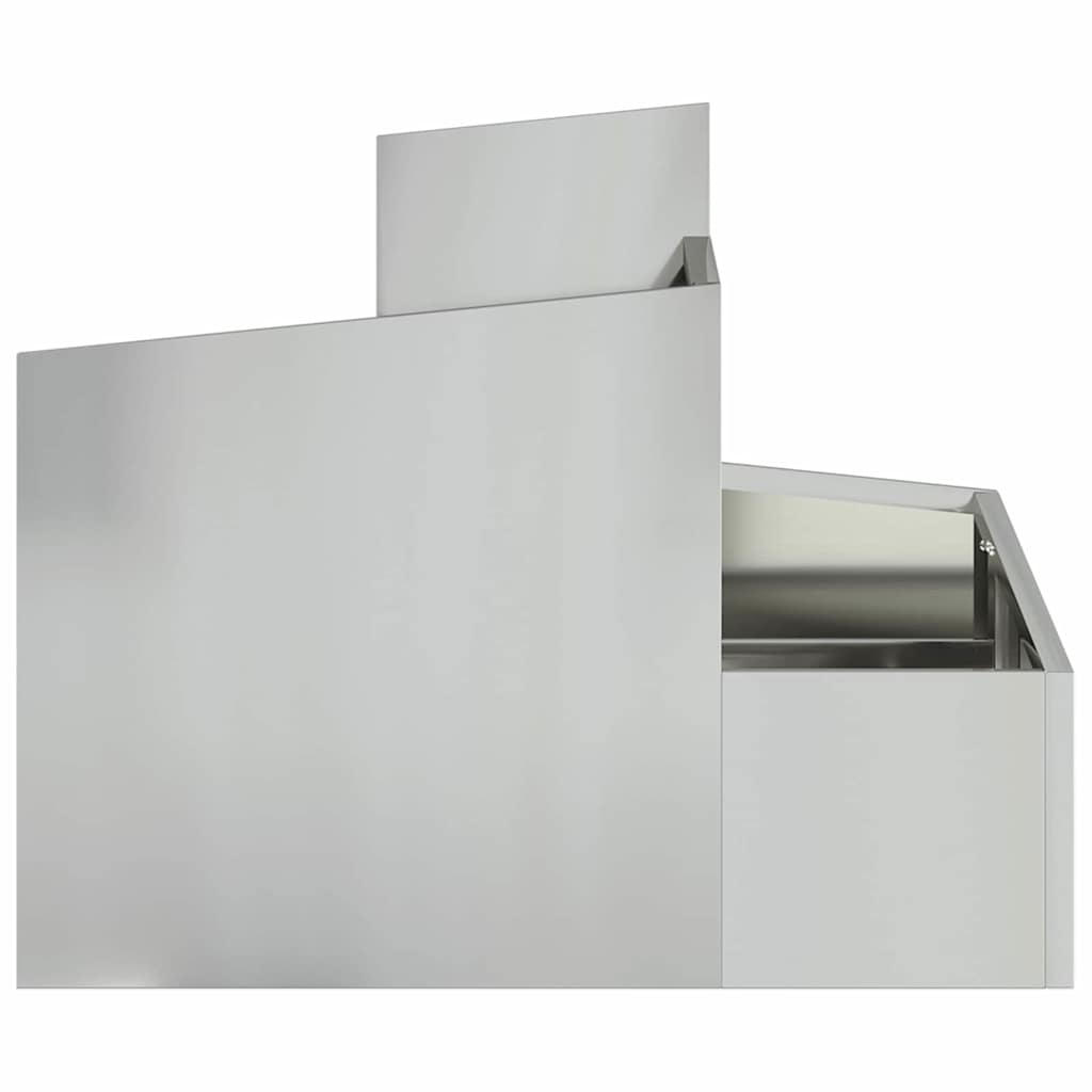 vidaXL Garden Planter Silver 60 x 60 x 50 cm Galvanised Steel