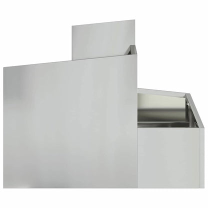 vidaXL Garden Planter Silver 60 x 60 x 50 cm Galvanised Steel