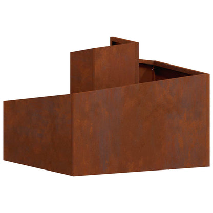 vidaXL Garden Planter Rusty 60 x 60 x 50 cm Weathering Steel