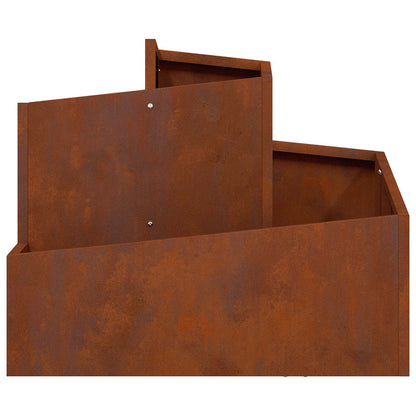 vidaXL Garden Planter Rusty 60 x 60 x 50 cm Weathering Steel