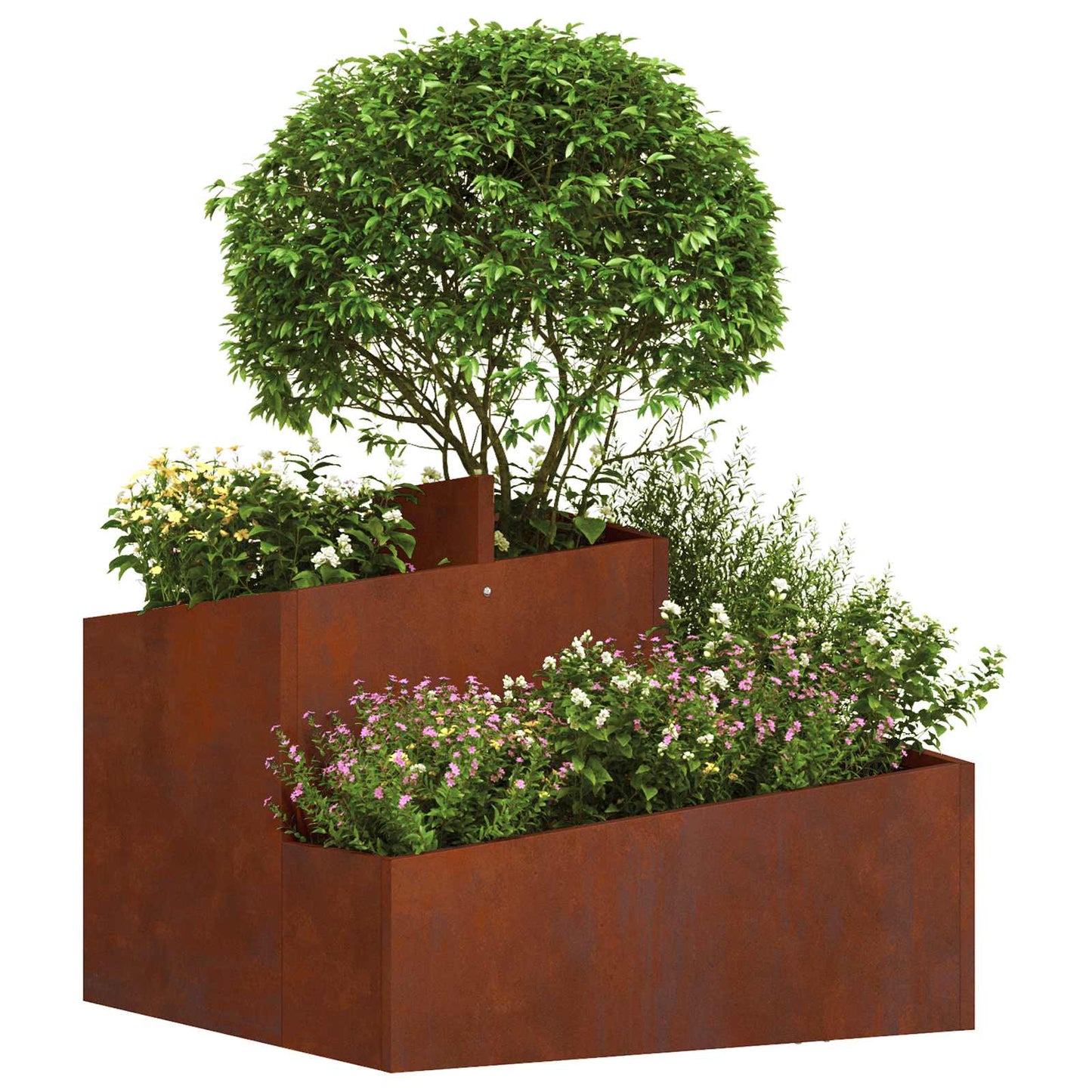 vidaXL Garden Planter Rusty 60 x 60 x 50 cm Weathering Steel