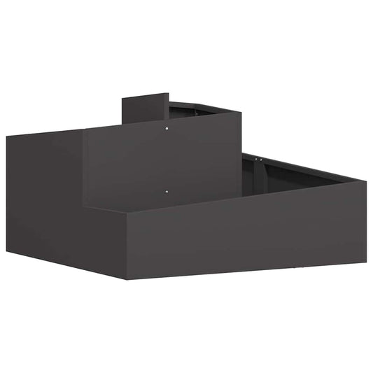 vidaXL Garden Planter Black 80 x 80 x 50 cm Cold-rolled Steel