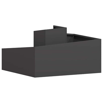 vidaXL Garden Planter Black 80 x 80 x 50 cm Cold-rolled Steel
