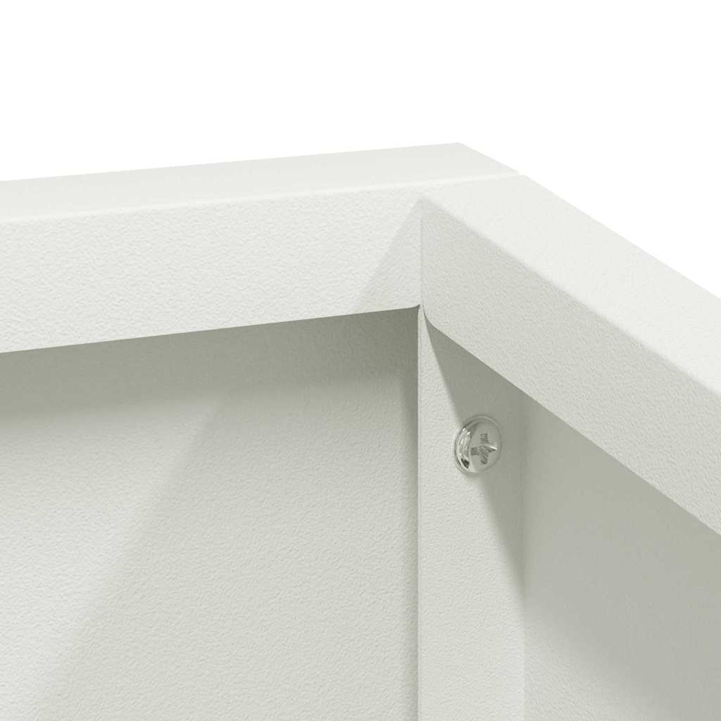 vidaXL Garden Planter White 80 x 80 x 50 cm Cold-rolled Steel