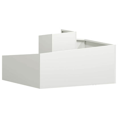 vidaXL Garden Planter White 80 x 80 x 50 cm Cold-rolled Steel