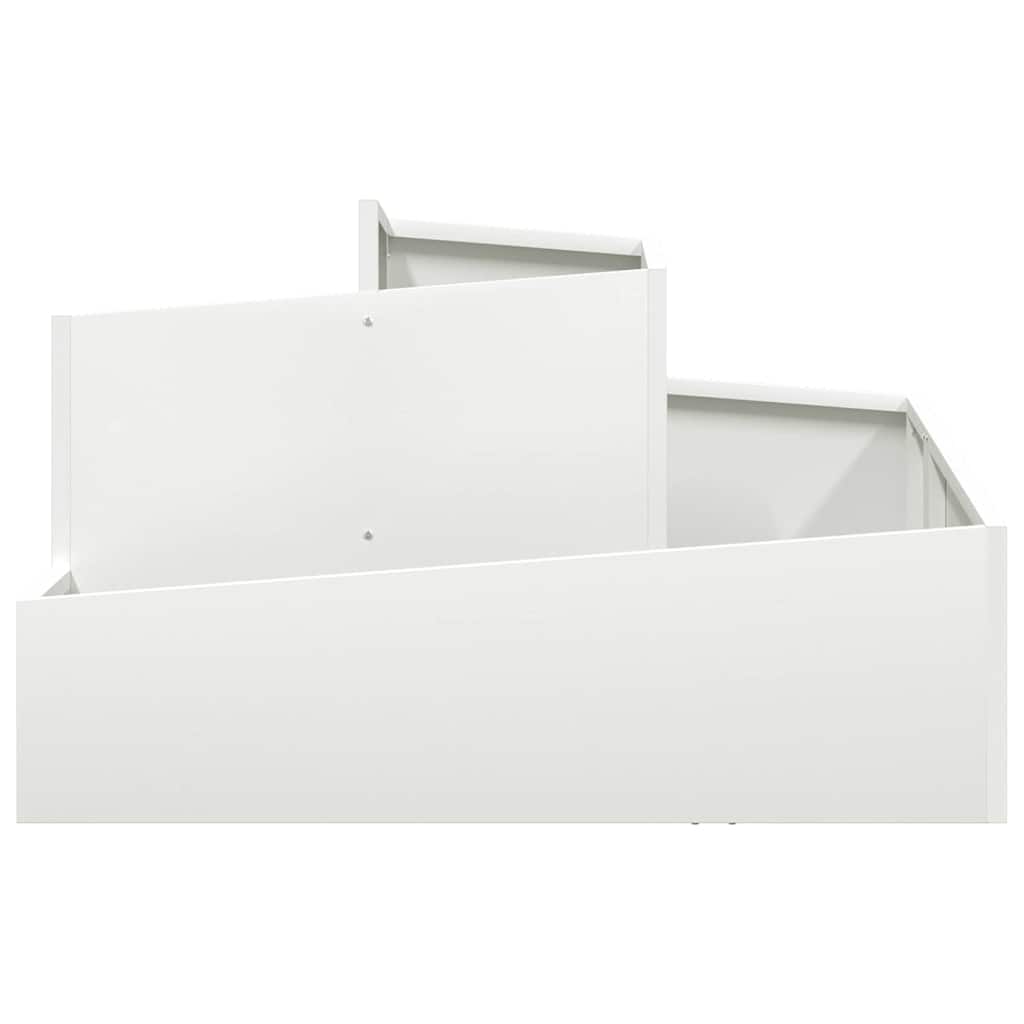 vidaXL Garden Planter White 80 x 80 x 50 cm Cold-rolled Steel