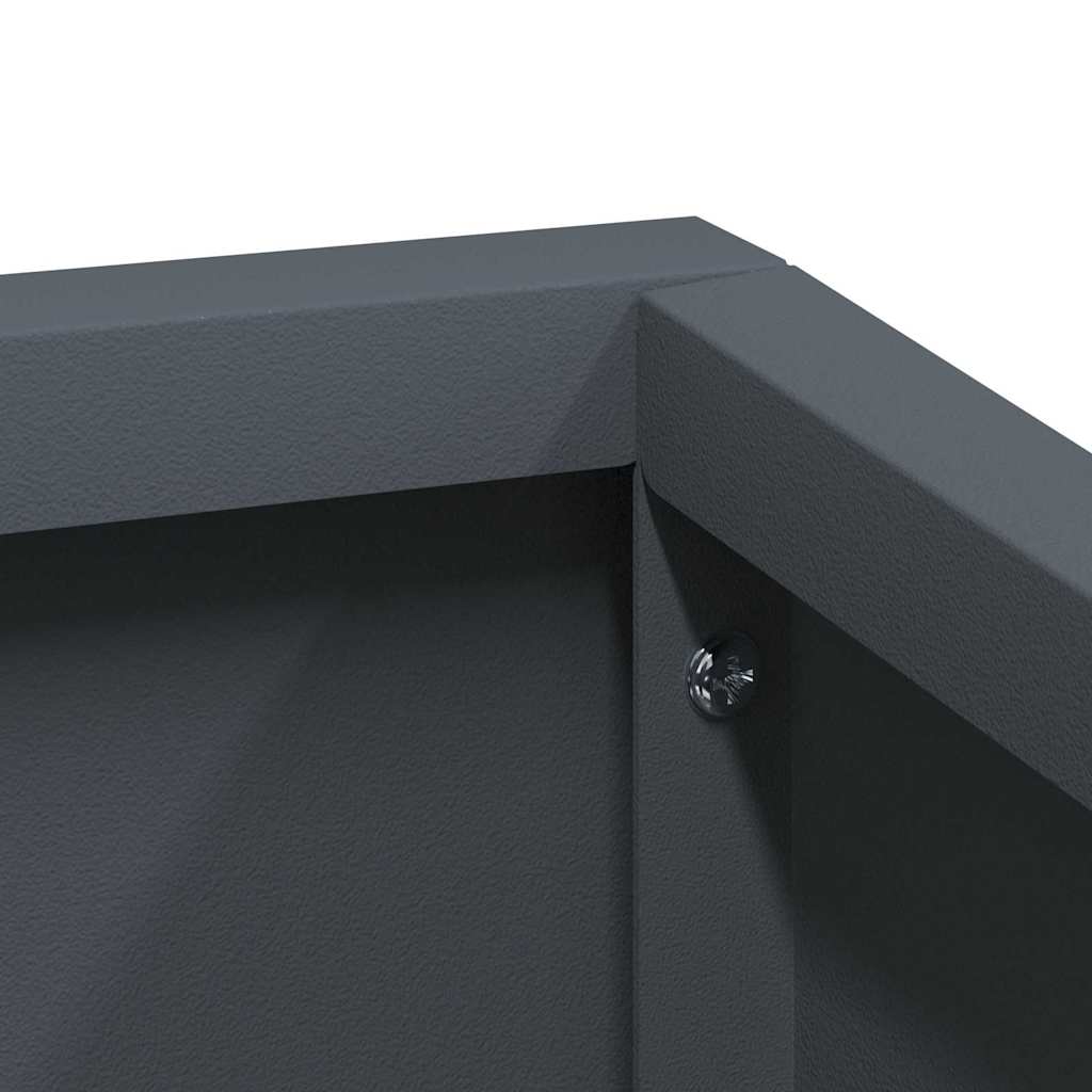 vidaXL Garden Planter Anthracite 80 x 80 x 50 cm Cold-rolled Steel