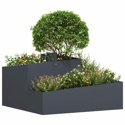 vidaXL Garden Planter Anthracite 80 x 80 x 50 cm Cold-rolled Steel