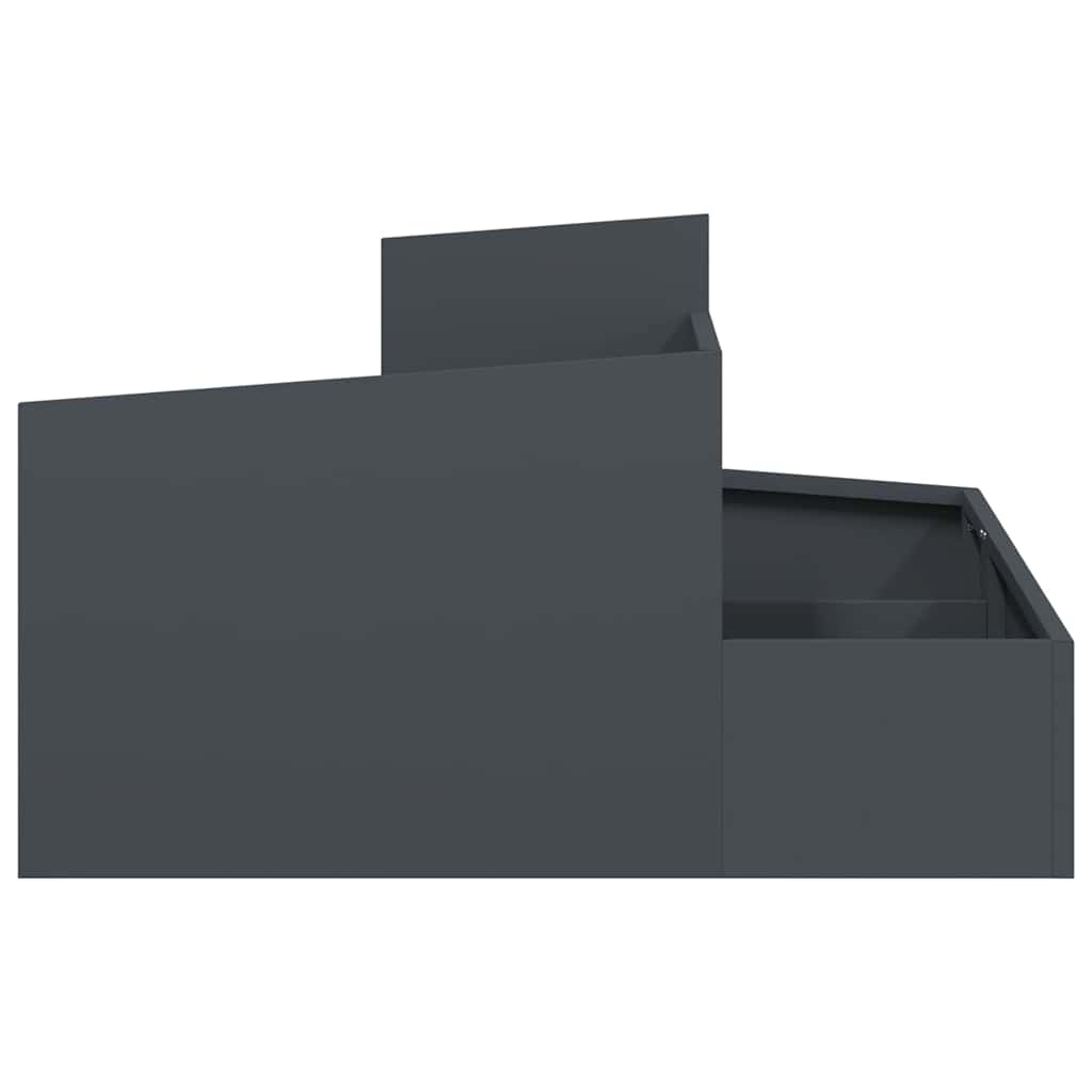 vidaXL Garden Planter Anthracite 80 x 80 x 50 cm Cold-rolled Steel