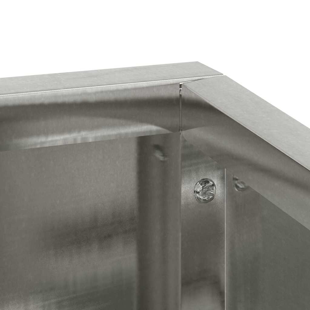 vidaXL Garden Planter Silver 80 x 80 x 50 cm Stainless Steel