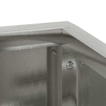 vidaXL Garden Planter Silver 80 x 80 x 50 cm Stainless Steel