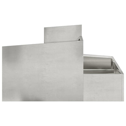 vidaXL Garden Planter Silver 80 x 80 x 50 cm Stainless Steel
