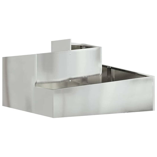 vidaXL Garden Planter Silver 80 x 80 x 50 cm Galvanised Steel