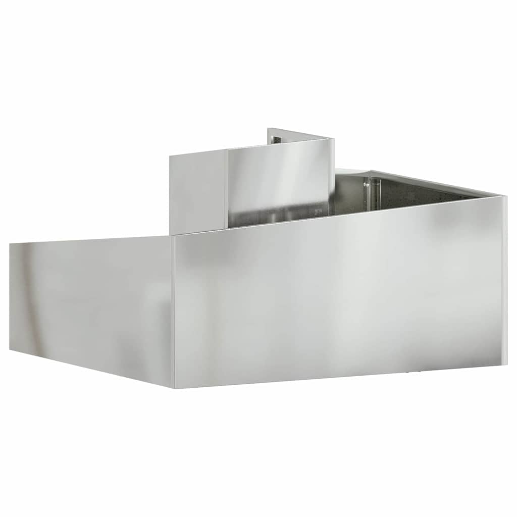 vidaXL Garden Planter Silver 80 x 80 x 50 cm Galvanised Steel