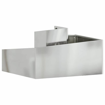 vidaXL Garden Planter Silver 80 x 80 x 50 cm Galvanised Steel