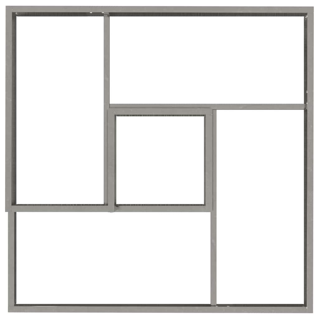vidaXL Garden Planter Silver 80 x 80 x 50 cm Galvanised Steel