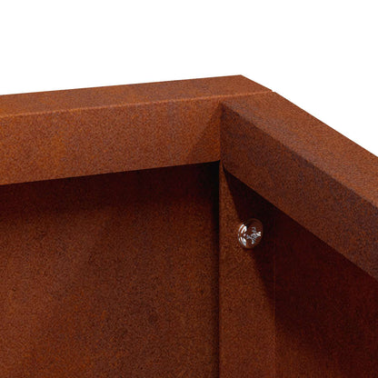 vidaXL Garden Planter Brown 80 x 80 x 50 cm Weathering Steel