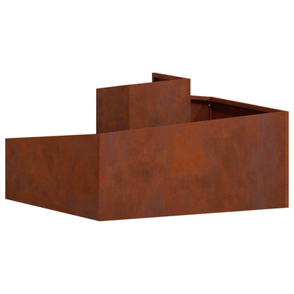 vidaXL Garden Planter Brown 80 x 80 x 50 cm Weathering Steel
