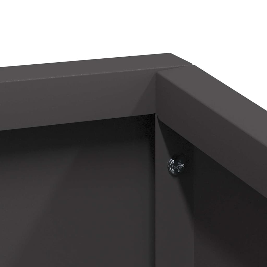 vidaXL Garden Planter Black 100 x 100 x 50 cm Cold-rolled Steel