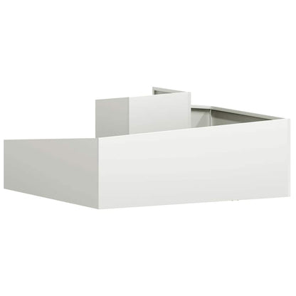 vidaXL Garden Planter White 100 x 100 x 50 cm Cold-rolled Steel