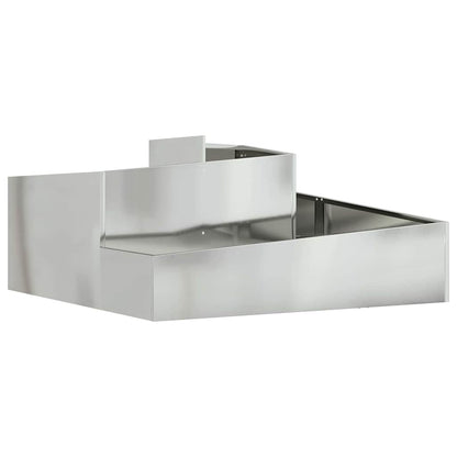 vidaXL Garden Planter Silver 100 x 100 x 50 cm Galvanised Steel
