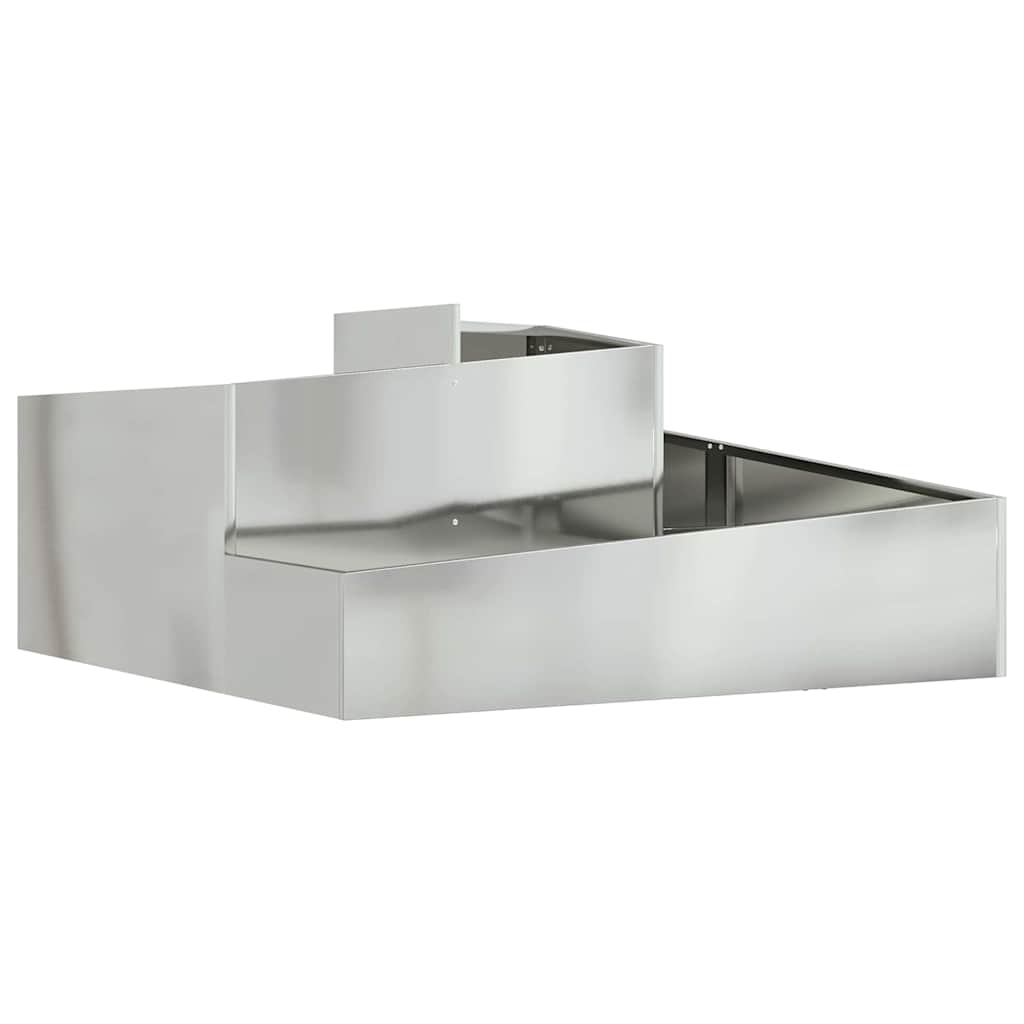 vidaXL Garden Planter Silver 100 x 100 x 50 cm Galvanised Steel