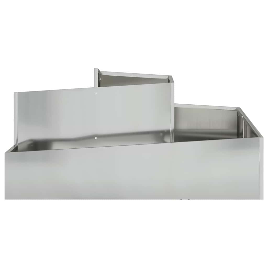 vidaXL Garden Planter Silver 100 x 100 x 50 cm Galvanised Steel