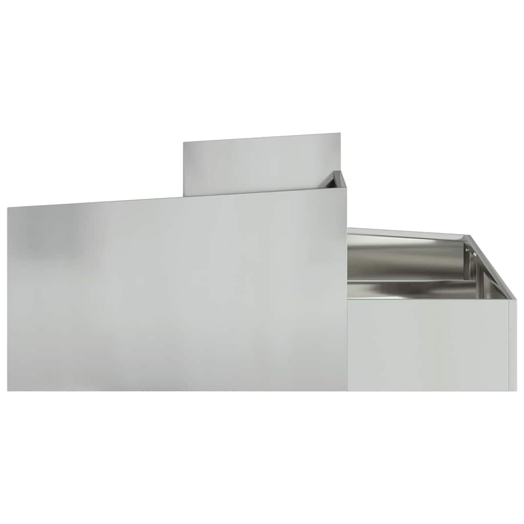 vidaXL Garden Planter Silver 100 x 100 x 50 cm Galvanised Steel